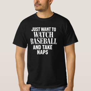 Camiseta de entusiasta de béisbol y vida de siesta