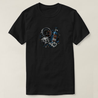 Camiseta de entusiasta de coches con gráficos de v