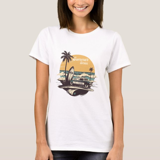 Camiseta de época de vacaciones de verano (Anverso)