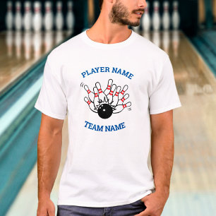 Camiseta de equipo de bolos - Logotipo de strike y