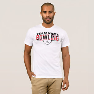 Camiseta de equipo de bolos personalizada
