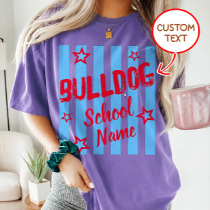 Camiseta de equipo de espíritu escolar con mascota
