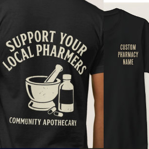 Camiseta de equipo de farmacia personalizada, Apoy