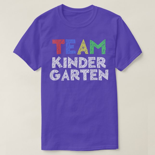 Camiseta De Equipo De Kindergarten De Vuelta A La  (Diseño del anverso)