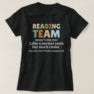 Camiseta de equipo de lectura, Camiseta de lector,