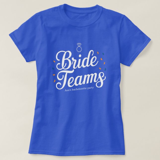 camiseta de equipo de novia para despedida de solt (Diseño del anverso)