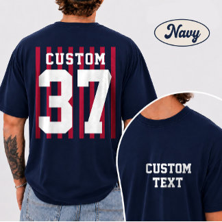 Camiseta de equipo personalizada con diseño fronta