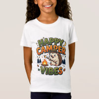 Camiseta de erizo lindo con vibraciones de campist