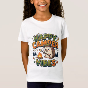 Camiseta de erizo lindo con vibraciones de campist