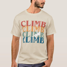 Camiseta de escalada de roca, Tee de rocas,
