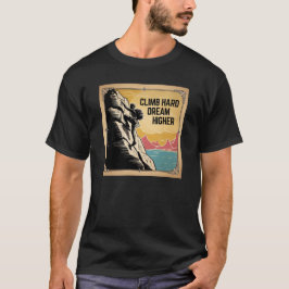 Camiseta de escalada de rock retro