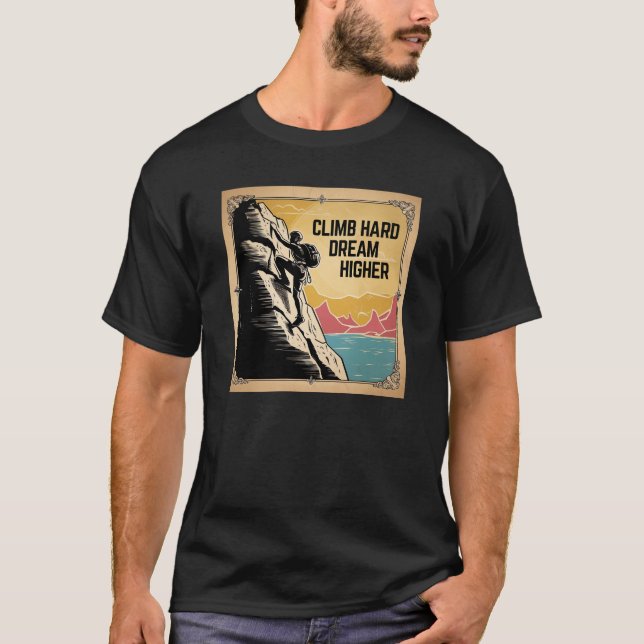 Camiseta de escalada de rock retro (Anverso)