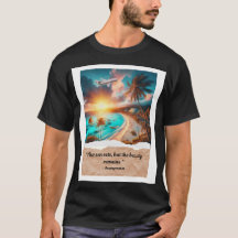 Camiseta de escape del atardecer tropical