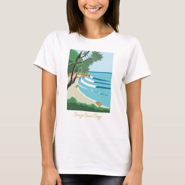 Camiseta de escenas de playa (Anverso)
