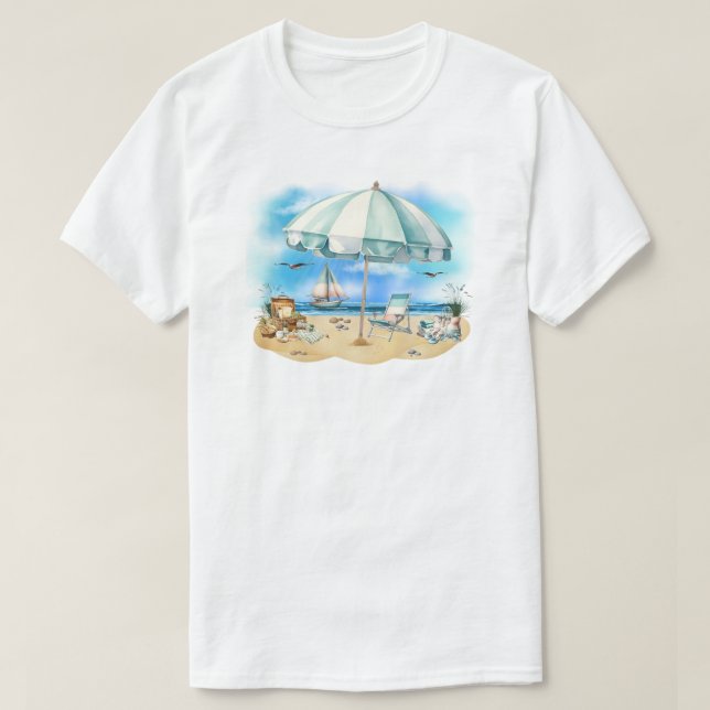 Camiseta de escenas de playa (Diseño del anverso)