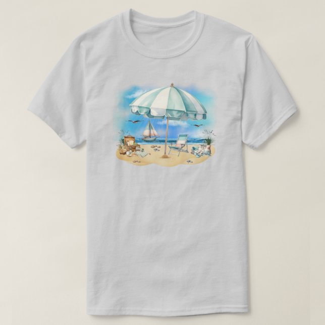 Camiseta de escenas de playa (Diseño del anverso)