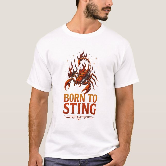 Camiseta de Escorpio – Nacido para Picar | Escorpi (Anverso)