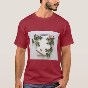Camiseta de escritora de cuaderno y notas