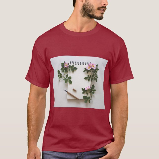 Camiseta de escritora de cuaderno y notas (Anverso)