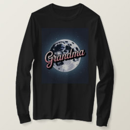 Camiseta de Escritura Abuela con Cielo Azul Marino