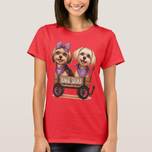 Camiseta de escuadrón de Bingo con dos perros reco