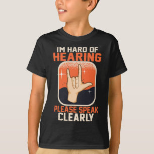 Camiseta De Escuchar Citas De Sensibilización Sorda En Leng