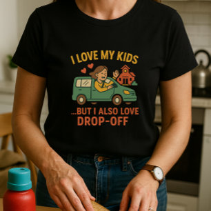 Camiseta de escuela de padres divertidos; amo a mi