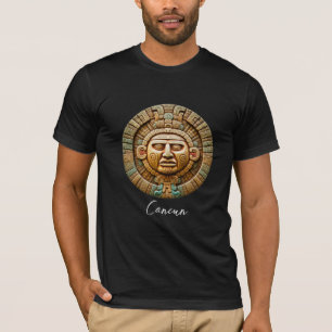 Camiseta de escultura maya de Cancún