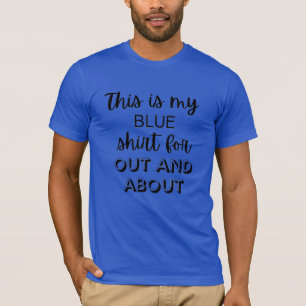 Camiseta de eslogan en color azul