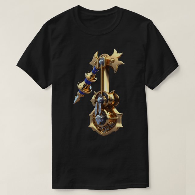 Camiseta de espadas 3D - Estilo de guerrero de fan (Diseño del anverso)