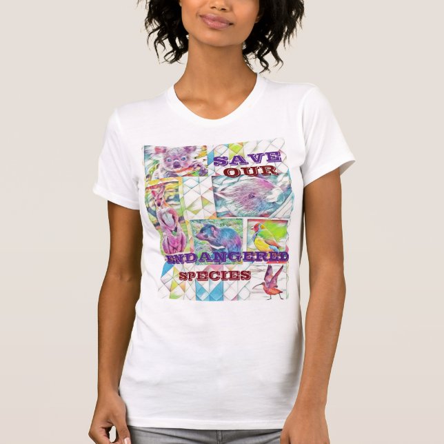 Camiseta de especie en peligro de extinción austra (Anverso)