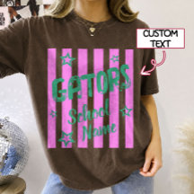 Camiseta de espíritu con mascota retro personaliza