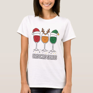 Camiseta de Espíritus de Navidad, Vino Divertido d