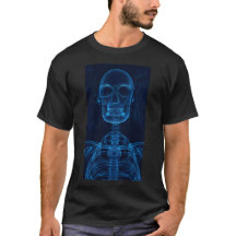 Camiseta de esqueleto azul