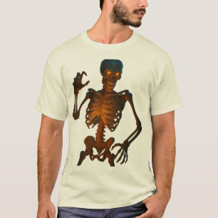 Camiseta de esqueleto brillante en la oscuridad -