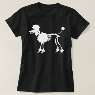 Camiseta de esqueleto de caniche
