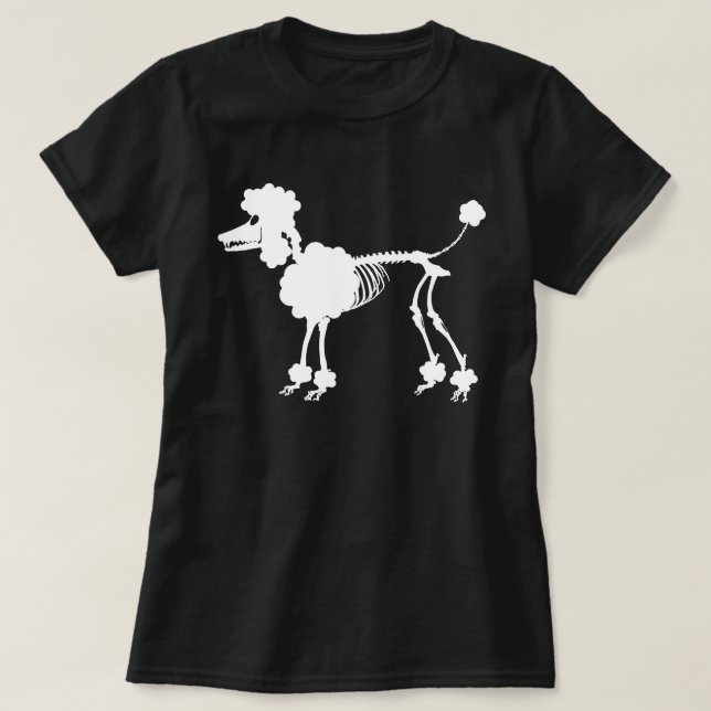 Camiseta de esqueleto de caniche (Diseño del anverso)