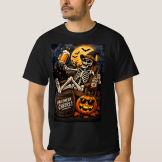 Camiseta de Esqueleto de Cerveza de Halloween – Tr