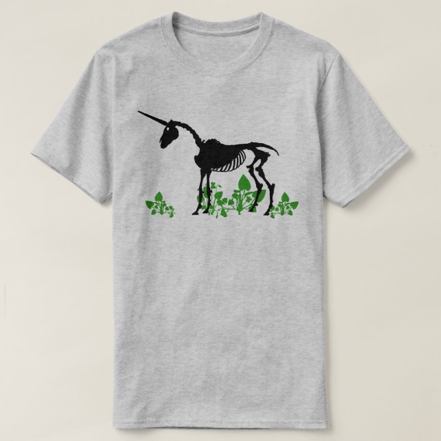Camiseta De Esqueleto De Unicorn (Diseño del anverso)