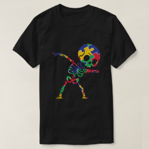 Camiseta de esqueleto haciendo dab por la aceptaci