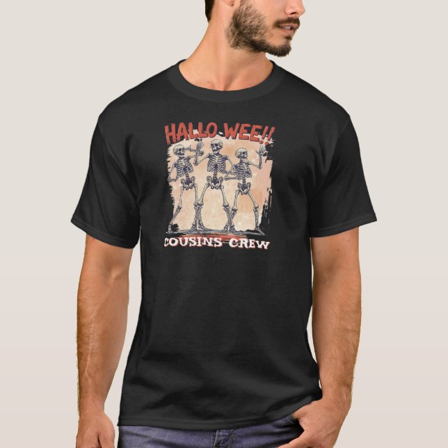 Camiseta de esqueleto Halloween Crew 2026 (Anverso)