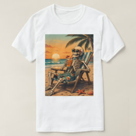 Camiseta de Esqueleto Relajante en la Playa | Vera