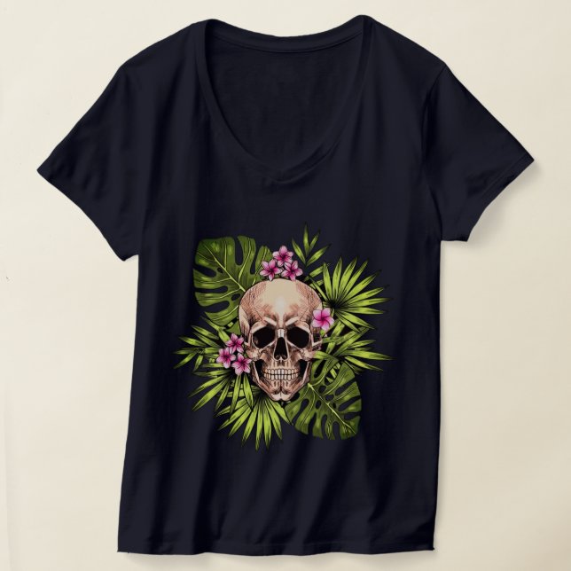 Camiseta de esqueleto tropical (Distribución )