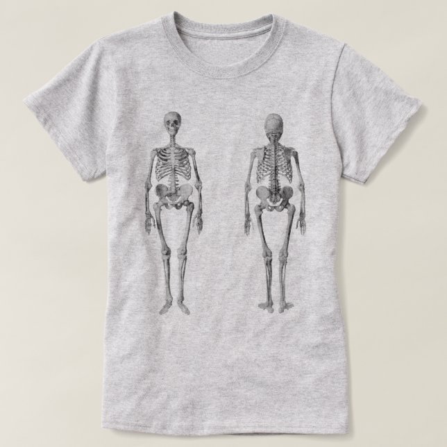 Camiseta de esqueleto vintage (Diseño del anverso)