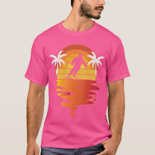 Camiseta de esquí retro puesta de sol 70s vintage 