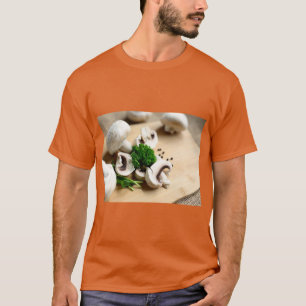 Camiseta de estado de ánimo de comida de champiñon