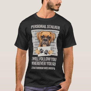 Camiseta de estalker personal del perro Boxer