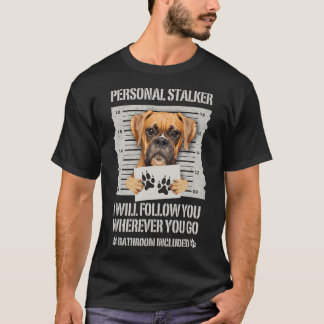 Camiseta de estalker personal del perro Boxer