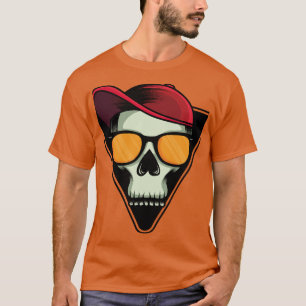 Camiseta de estampado de cráneo de arte en negrita