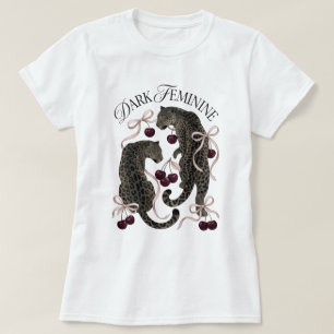 Camiseta de estampado de leopardo y lazos de cinta